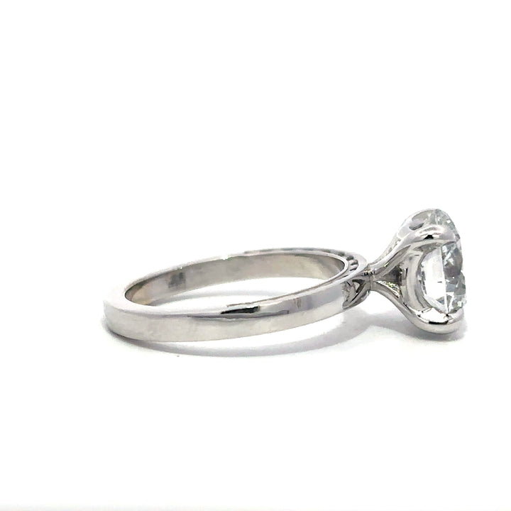 Statement Collection (Round) - 14k White Gold 3.22ct #13239