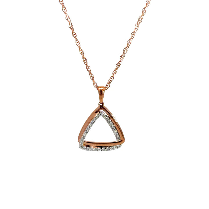 Geometric Necklace - 14k Rose Gold 0.17ct #13258