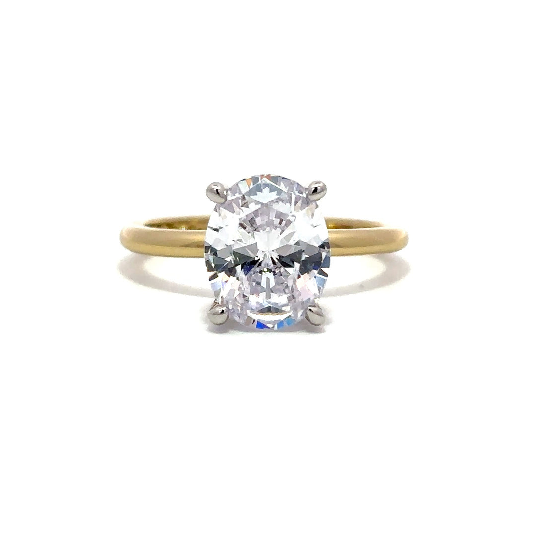 Hidden Halo Ring - Four Prong Setting #13261 - Vena Nova | Calgary