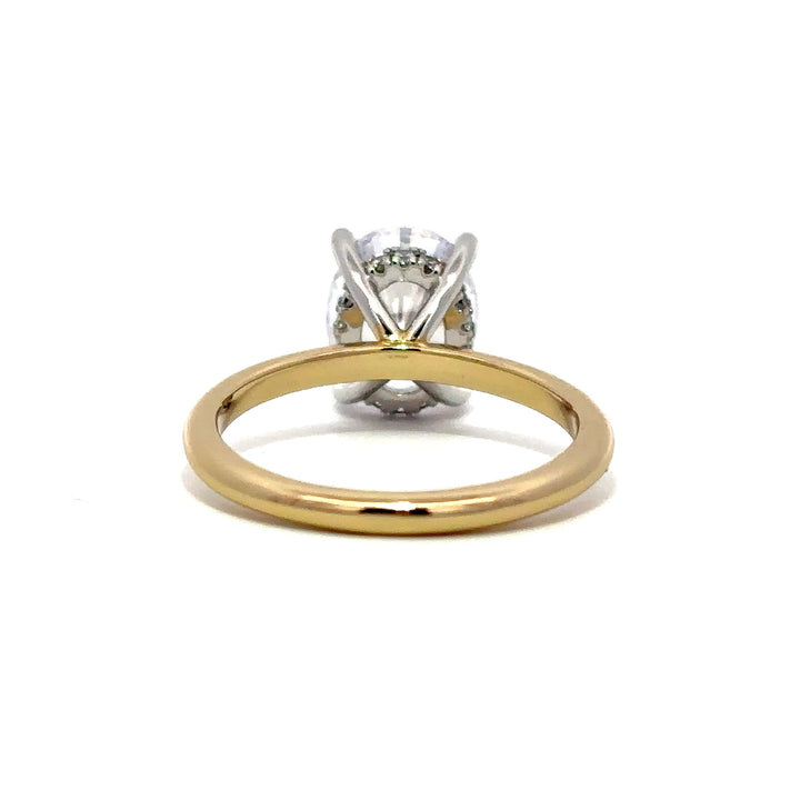 Hidden Halo Ring - Four Prong Setting #13261 - Vena Nova | Calgary