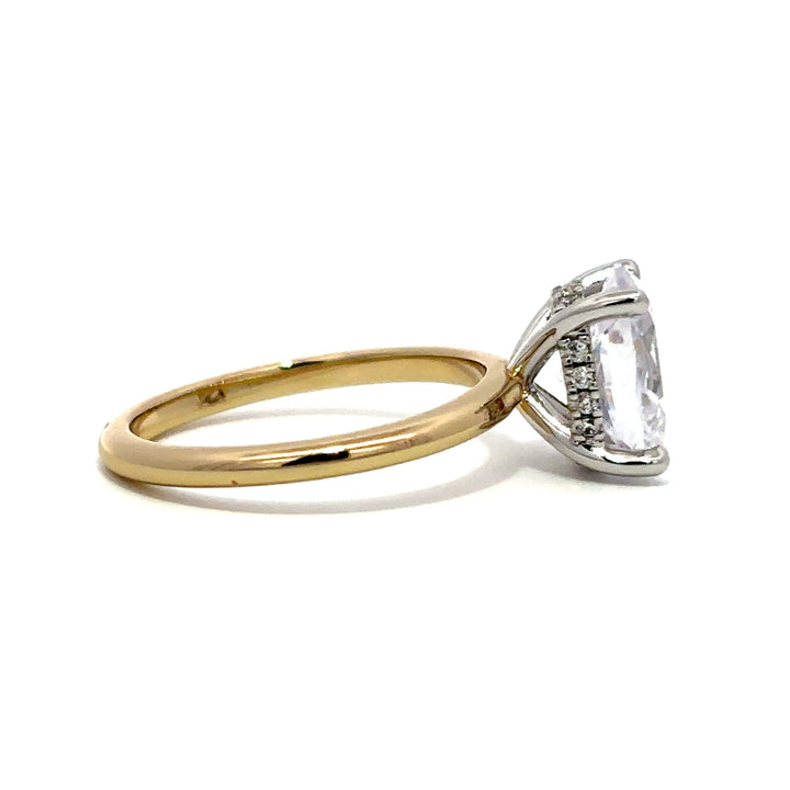 Hidden Halo Ring - Four Prong Setting #13261 - Vena Nova | Calgary