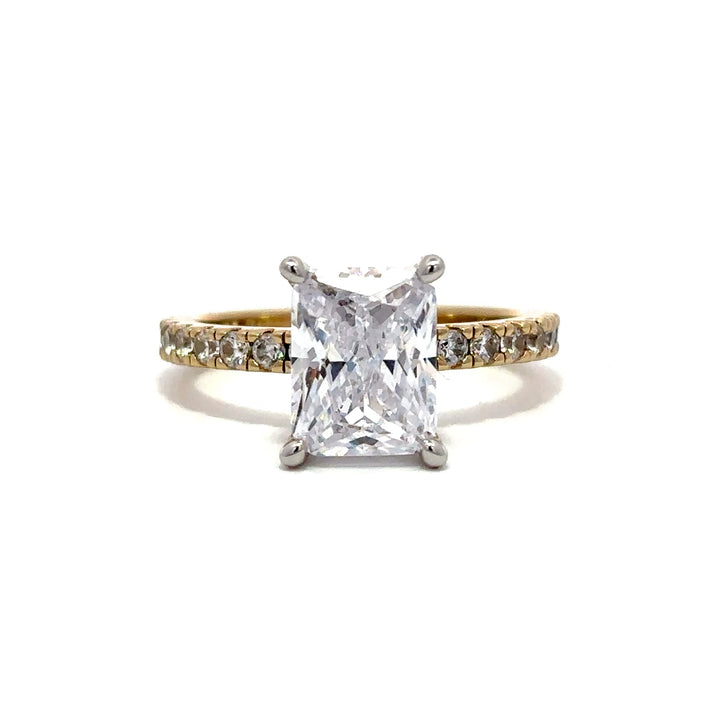 French Pavé  Ring - Hidden Halo Setting #13263