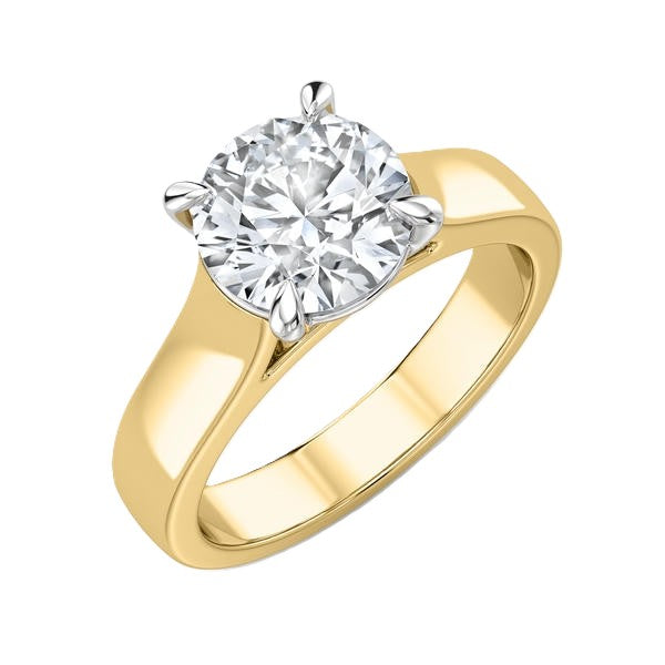 Wide Band Ring - Solitaire Setting #13264