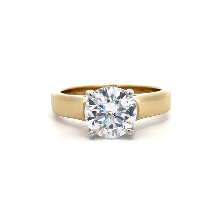Wide Band Ring - Solitaire Setting #13264