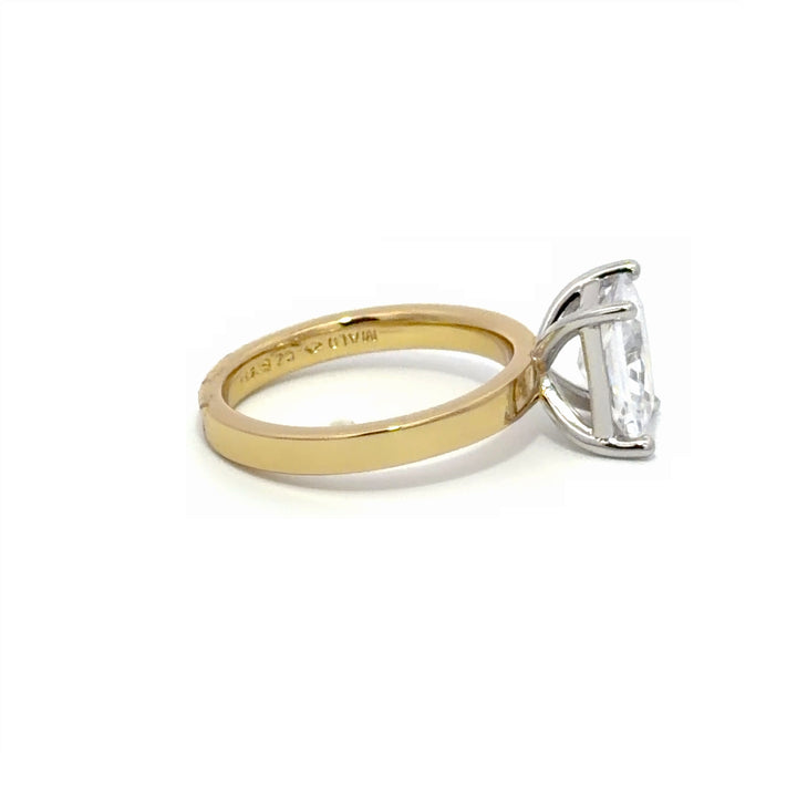 Wide Band Ring - Solitaire Setting #13266 - Vena Nova | Calgary