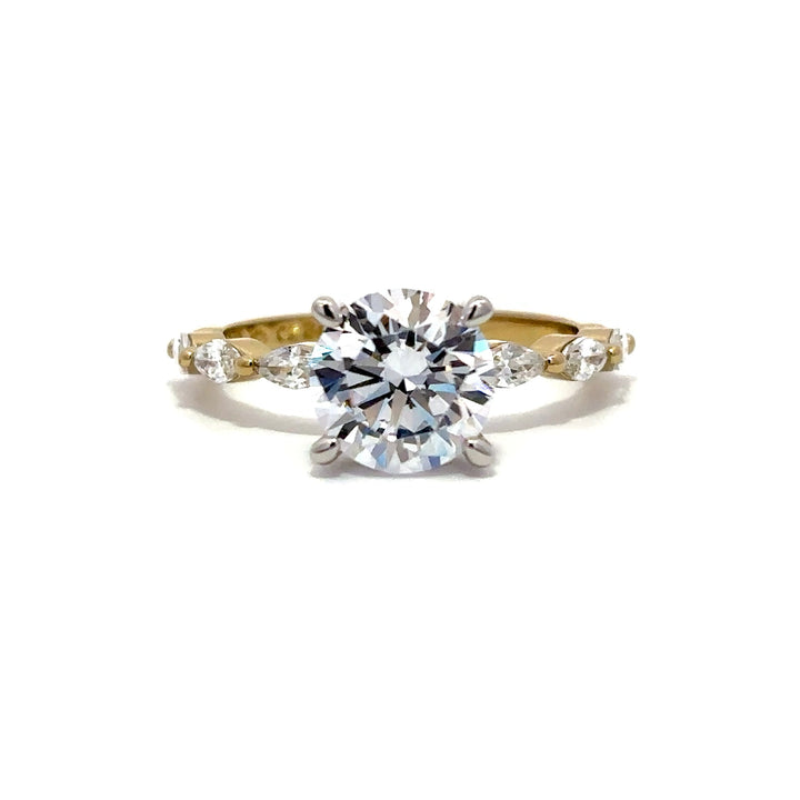 Hidden Halo Ring - Marquise Side Diamonds #13267