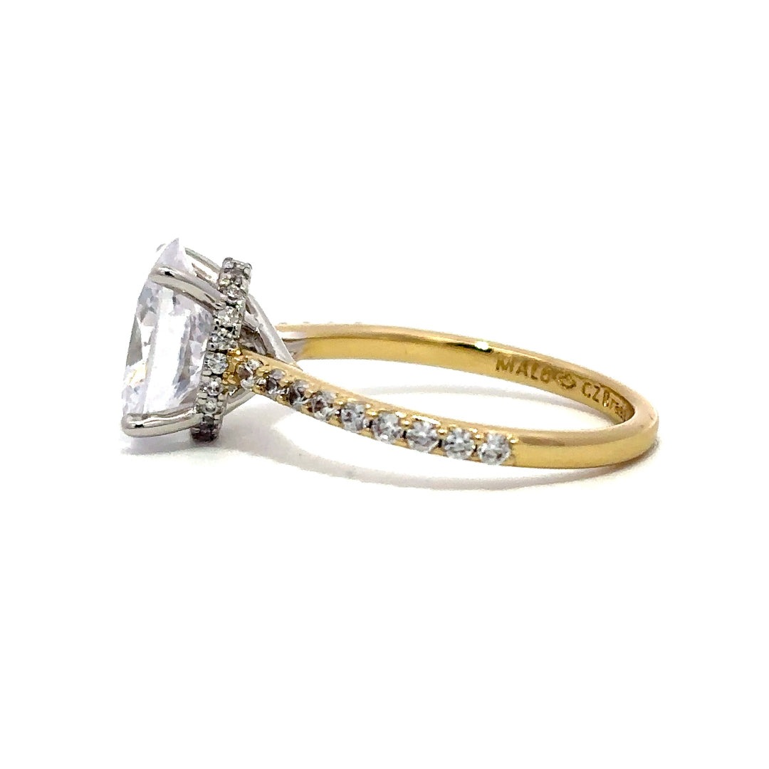 Hidden Halo Ring - Pavé Side Diamonds #13269 - Vena Nova | Calgary