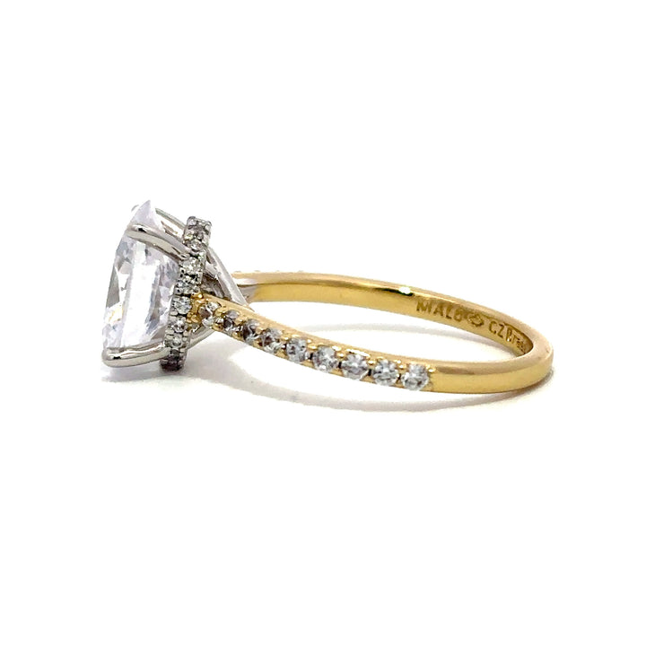 Hidden Halo Ring - Pavé Side Diamonds #13269 - Vena Nova | Calgary