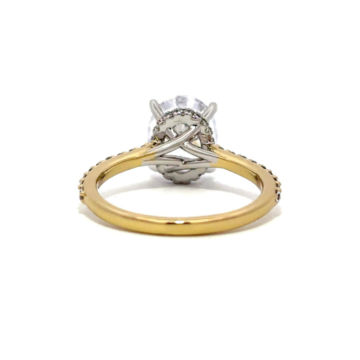 Hidden Halo Ring - Pavé Side Diamonds #13269 - Vena Nova | Calgary