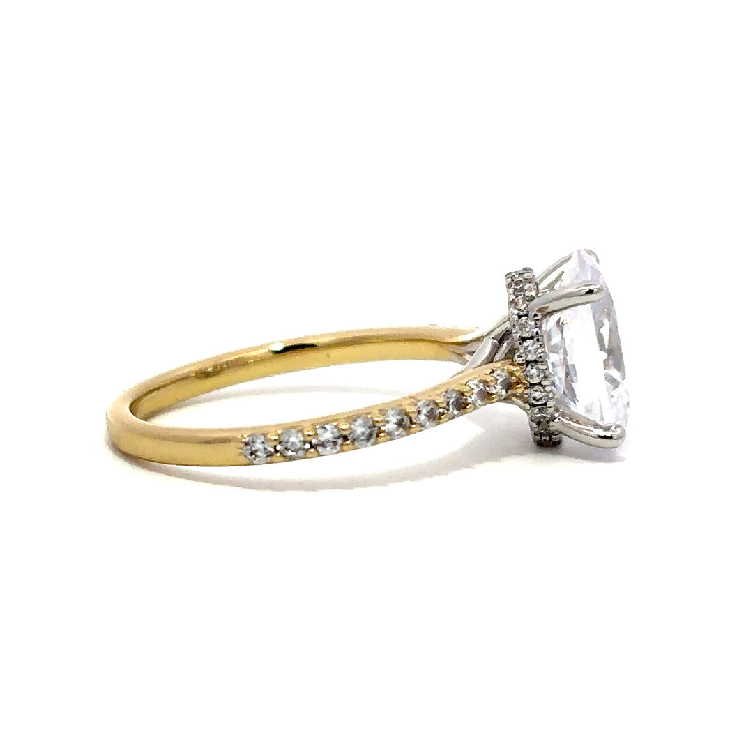 Hidden Halo Ring - Pavé Side Diamonds #13269 - Vena Nova | Calgary
