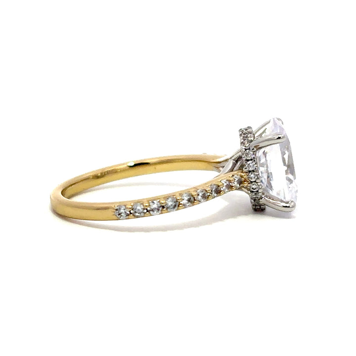 Hidden Halo Ring - Pavé Side Diamonds #13269 - Vena Nova | Calgary