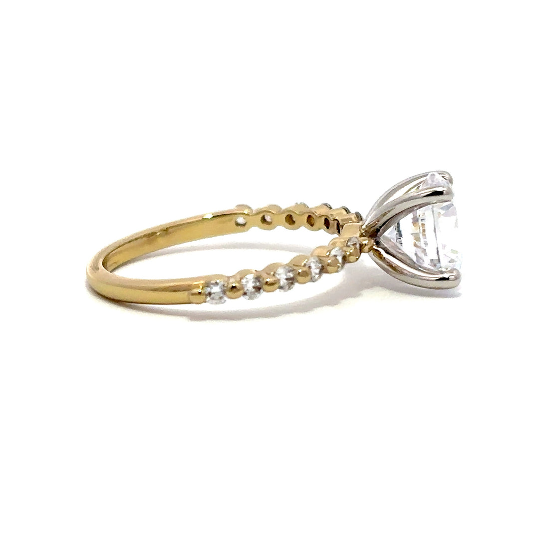 Bubble Band Ring - Four Prong Claw Setting #13271