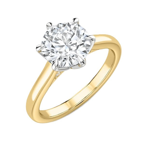Bridge Diamond Ring - Six Prong Setting #13272