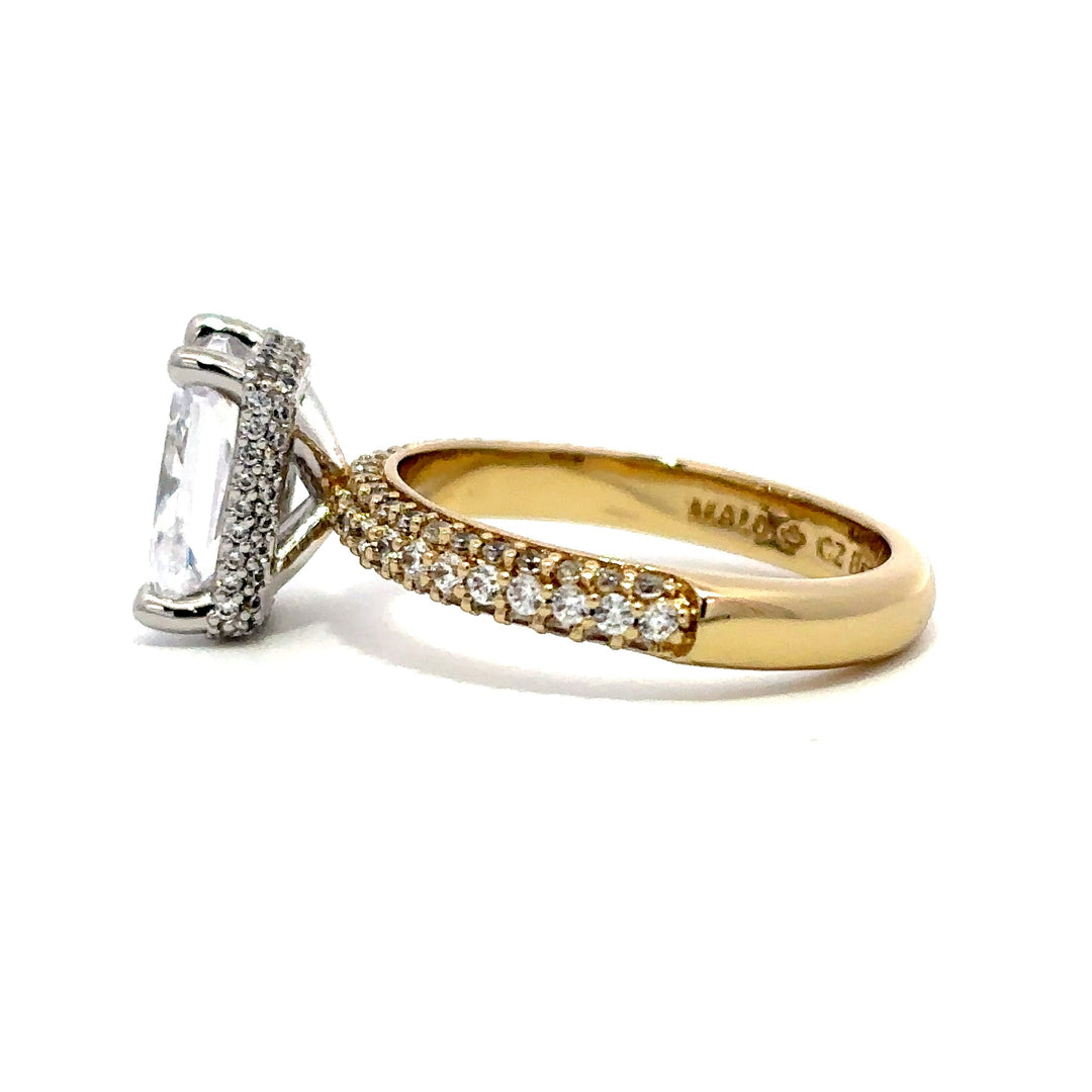 Hidden Halo Ring - Pavé Side Diamonds #13273 - Vena Nova | Calgary