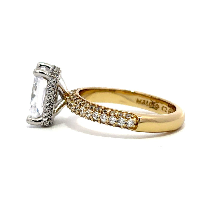 Hidden Halo Ring - Pavé Side Diamonds #13273 - Vena Nova | Calgary