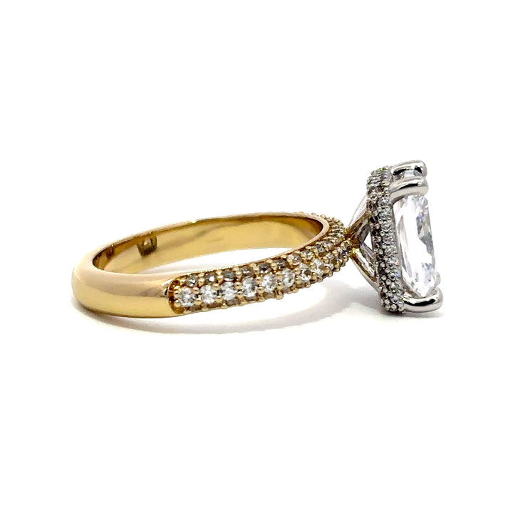 Hidden Halo Ring - Pavé Side Diamonds #13273 - Vena Nova | Calgary