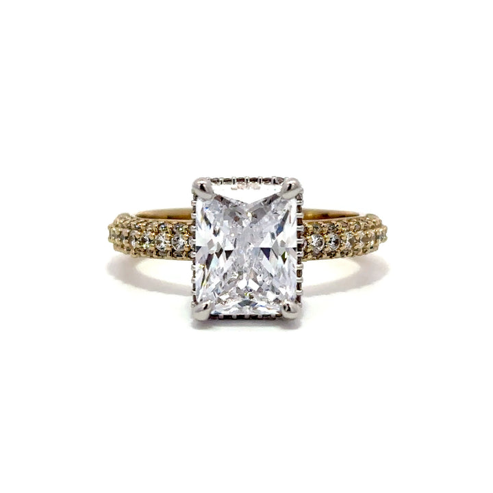 Hidden Halo Ring - Pavé  Side Diamonds #13273