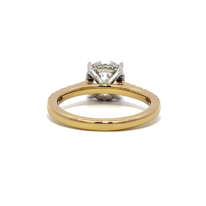 Hidden Halo Ring - Pavé Side Diamonds #13274