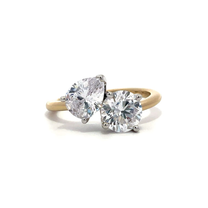 Solitaire Ring - Toi Et Moi Setting #13275