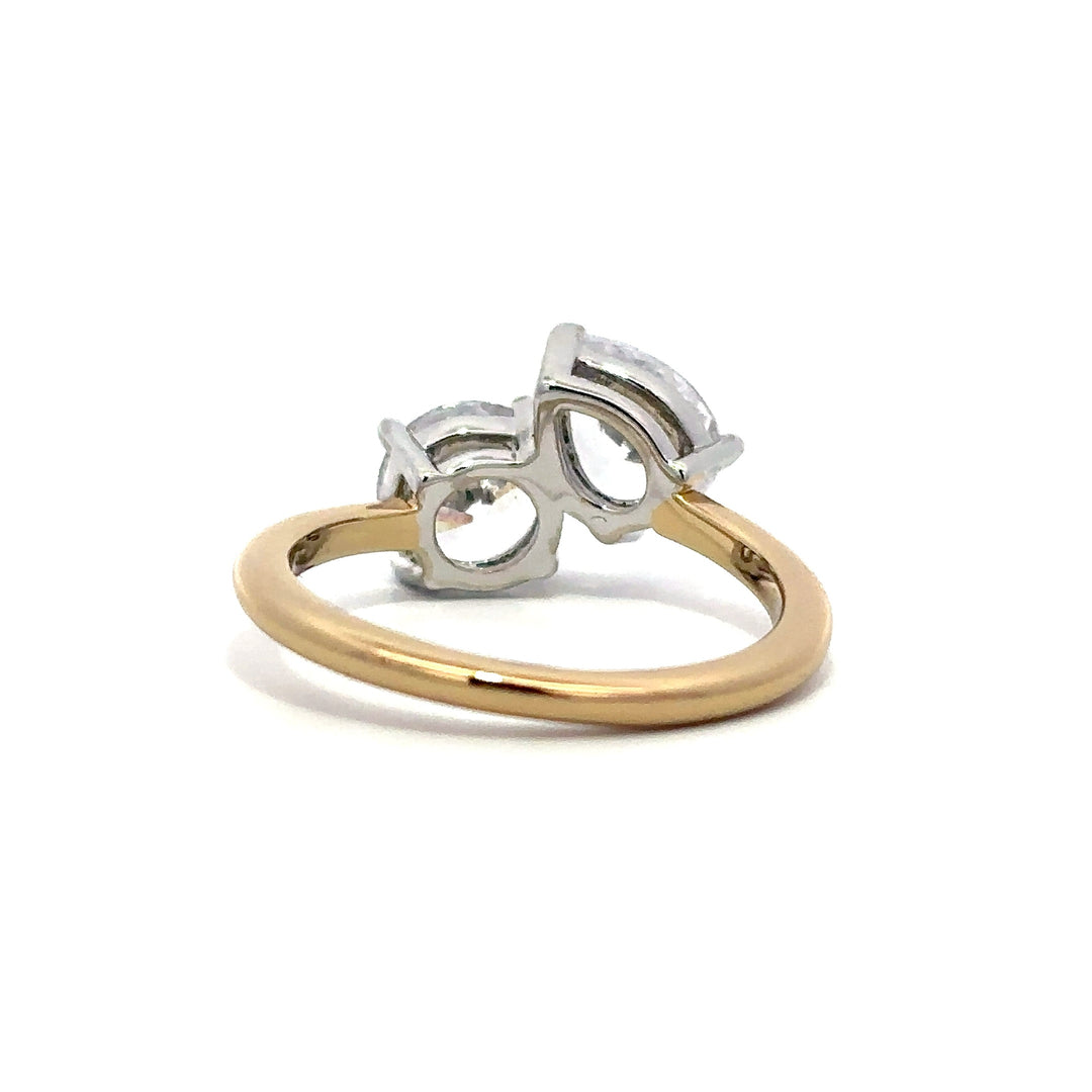 Solitaire Ring - Toi Et Moi Setting #13275
