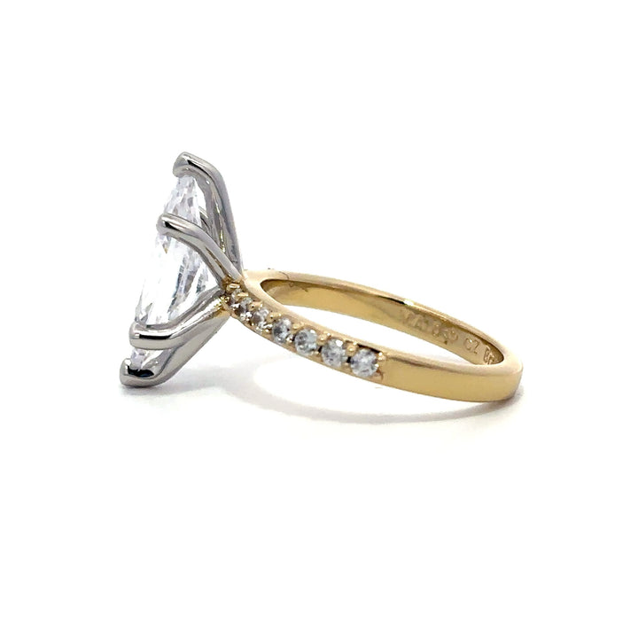 6-Prong Ring - Pave Side Diamonds #13278 - Vena Nova | Calgary