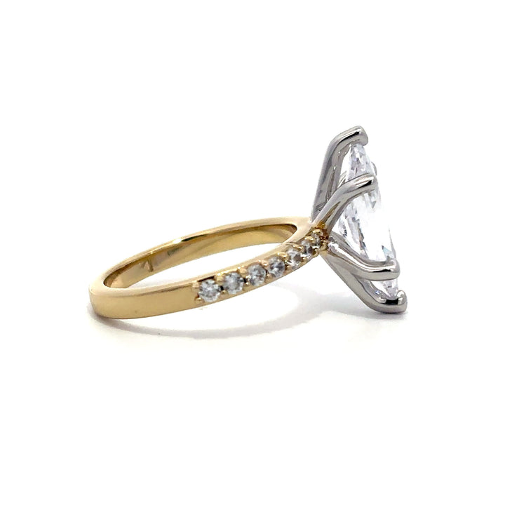 6-Prong Ring - Pave Side Diamonds #13278 - Vena Nova | Calgary