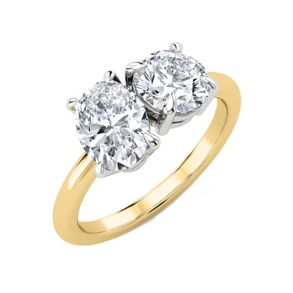 Solitaire Ring - Toi Et Moi Setting #13281