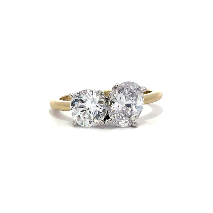Solitaire Ring - Toi Et Moi Setting #13281