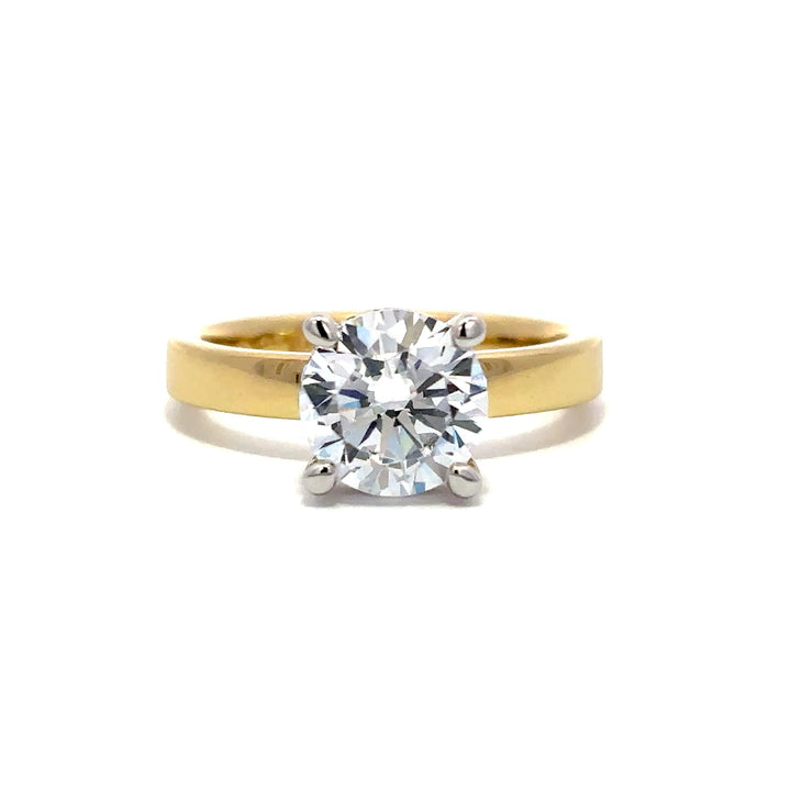 Wide Band Ring - Hidden Halo Setting #13284
