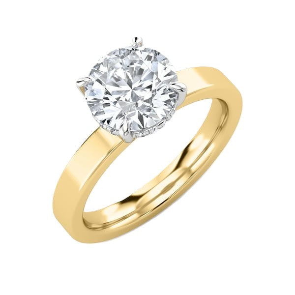 Wide Band Ring - Hidden Halo Setting #13284