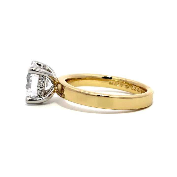 Wide Band Ring - Hidden Halo Setting #13284