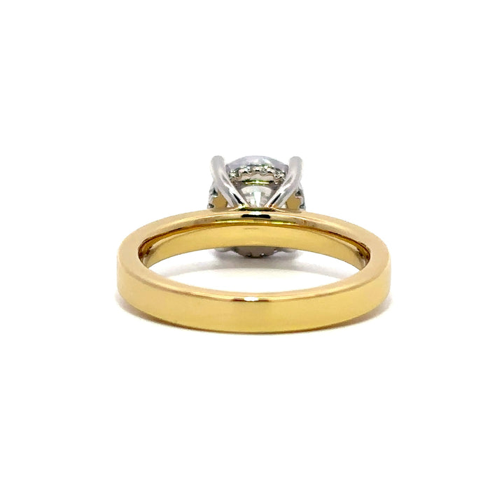 Wide Band Ring - Hidden Halo Setting #13284
