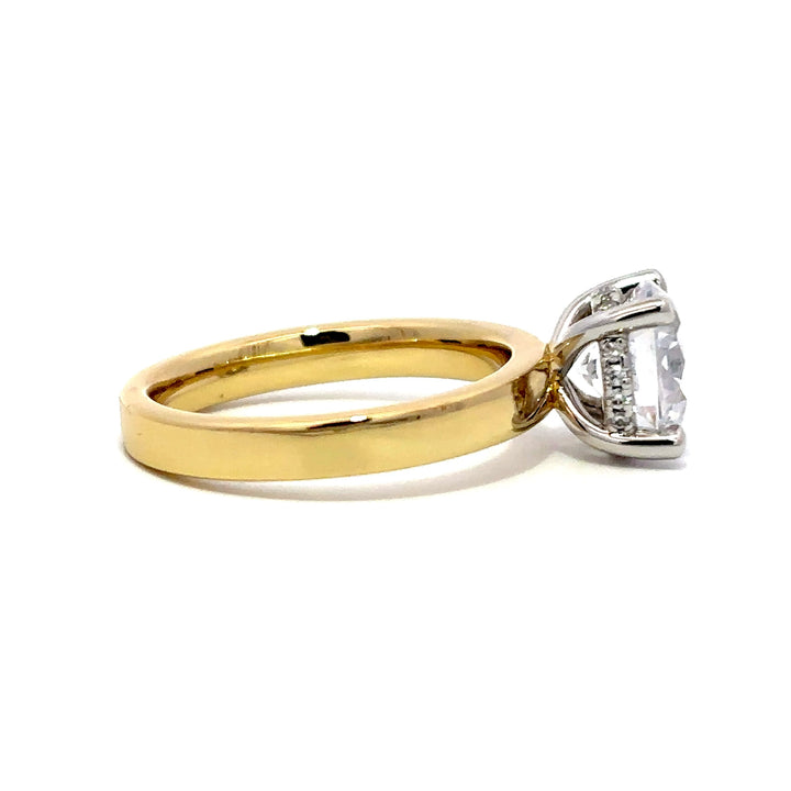 Wide Band Ring - Hidden Halo Setting #13284
