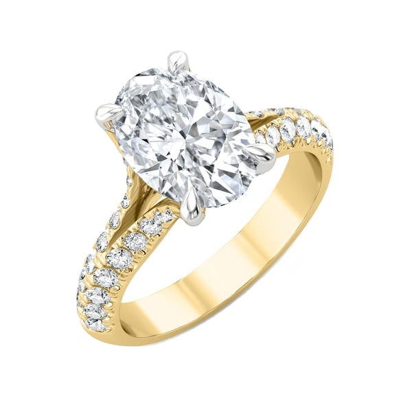 Split Shank Ring - Hidden Halo Setting #13285
