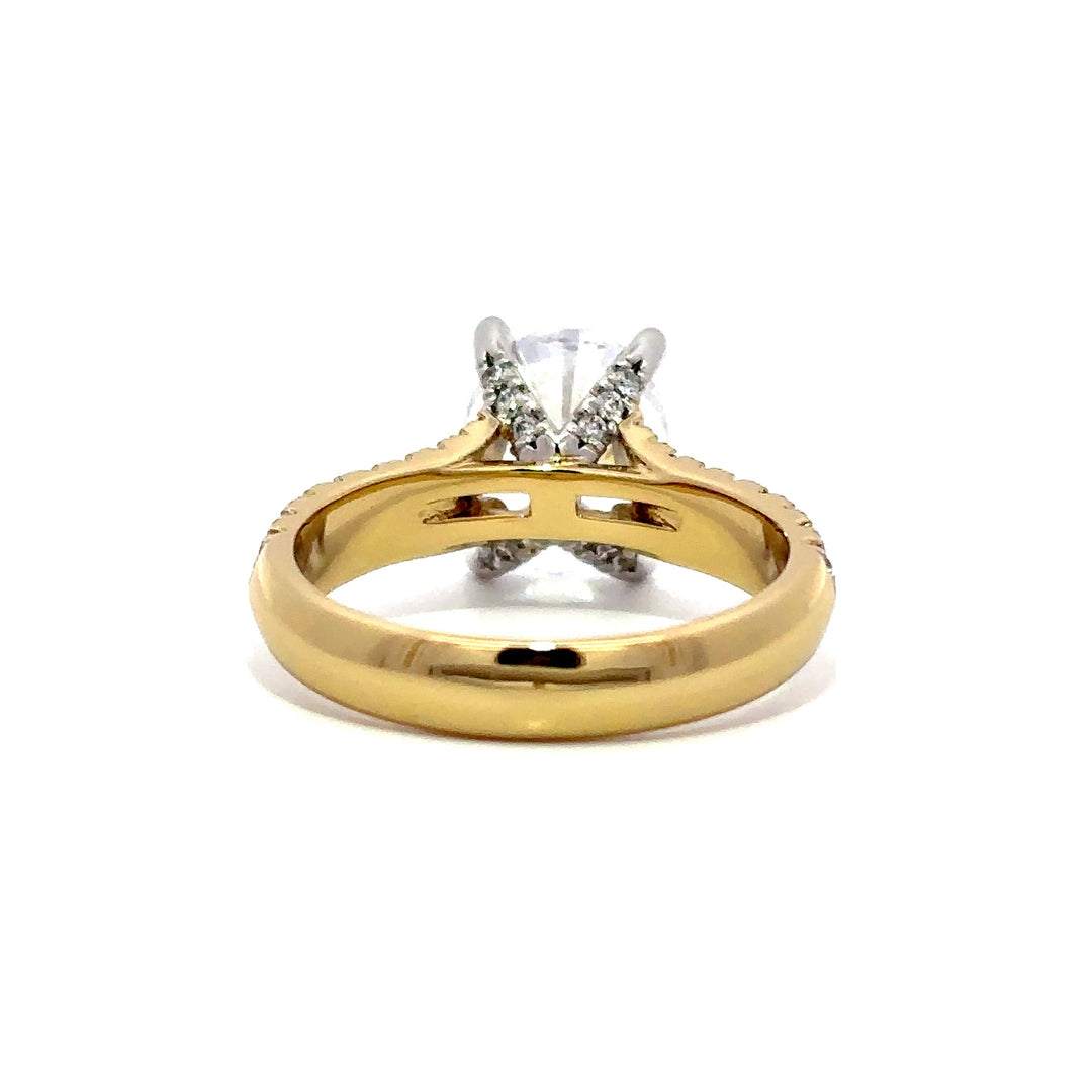 Split Shank Ring - Hidden Halo Setting #13285 - Vena Nova | Calgary
