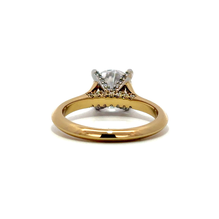 Hidden Halo Ring - Split Shank Setting #13288