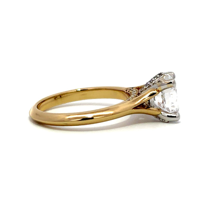 Hidden Halo Ring - Split Shank Setting #13288