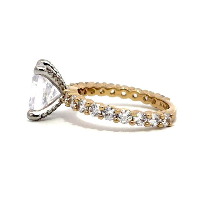 Hidden Halo Ring - Shared Prong Side Diamond #13289 - Vena Nova | Calgary