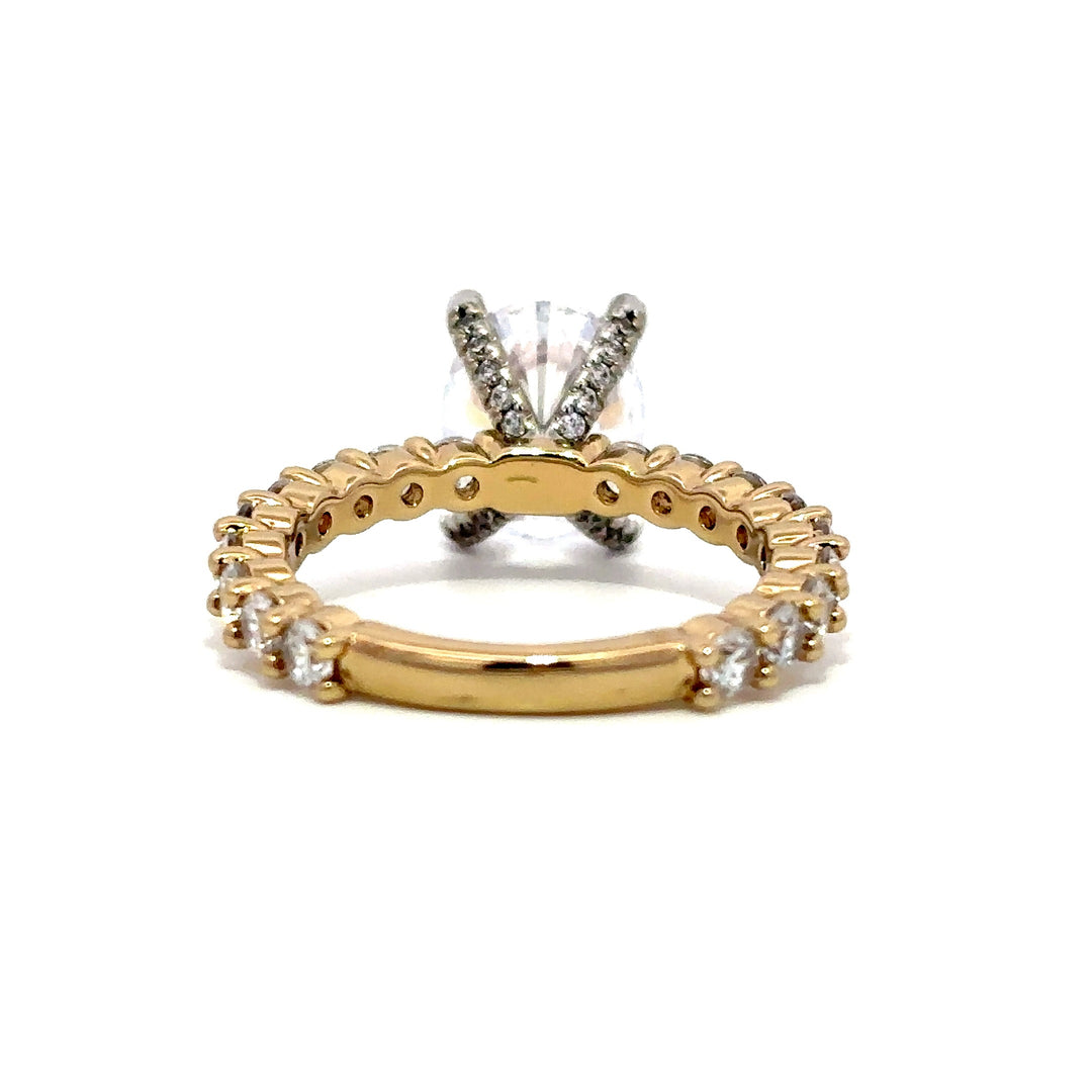 Hidden Halo Ring - Shared Prong Side Diamond #13289 - Vena Nova | Calgary