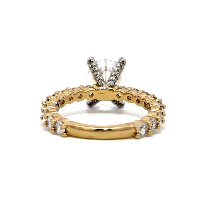 Hidden Halo Ring - Shared Prong Side Diamond #13289 - Vena Nova | Calgary