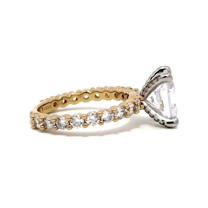 Hidden Halo Ring - Shared Prong Side Diamond #13289 - Vena Nova | Calgary