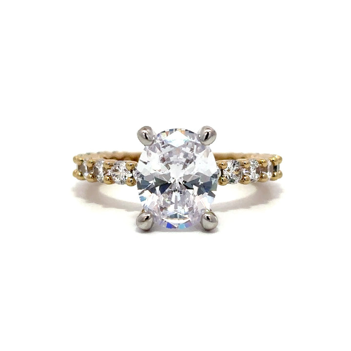 Hidden Halo Ring - Shared Prong Side Diamond #13289 - Vena Nova | Calgary