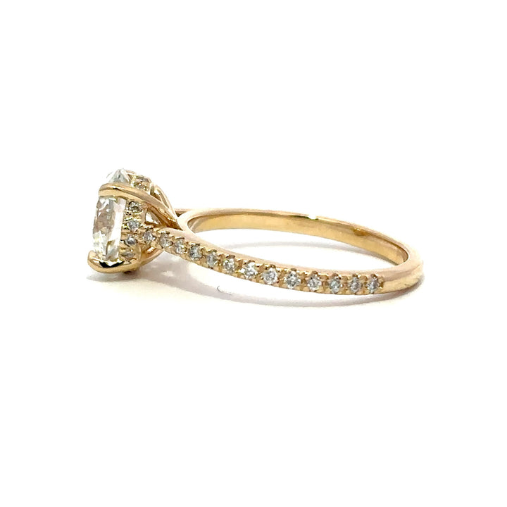 Hidden Halo Ring (Round) - 14k Yellow Gold 2.00ct #13306