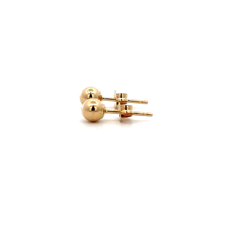 Ball Stud Earrings - 14k Yellow Gold