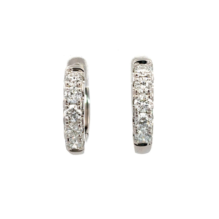 Platinum Infused Sterling Sliver - Hoop Earrings 1.50ctw #13322