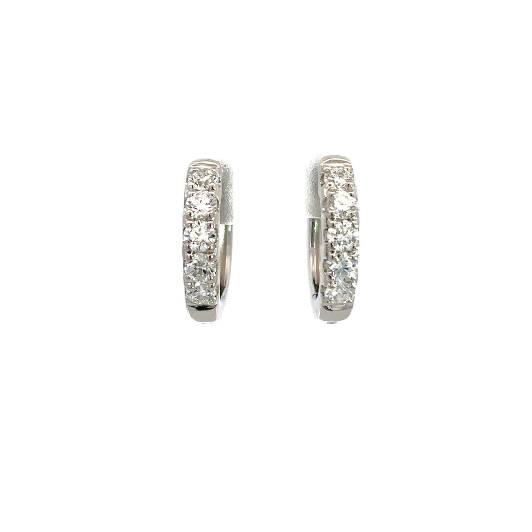 Platinum Infused Sterling Sliver - Hoop Earrings 0.50ctw #13324