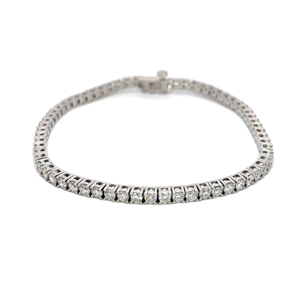 Platinum Infused Sterling Sliver - Tennis Bracelet 4.00ctw #13335