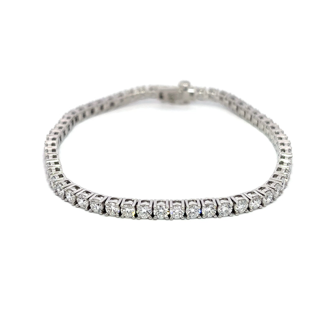 Platinum Infused Sterling Sliver - Tennis Bracelet 5.00ctw #1336