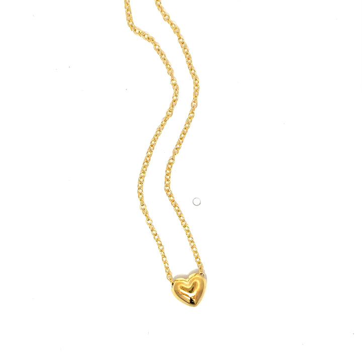 Sterling Silver with 18k Gold Finish - Heart Necklace #13348
