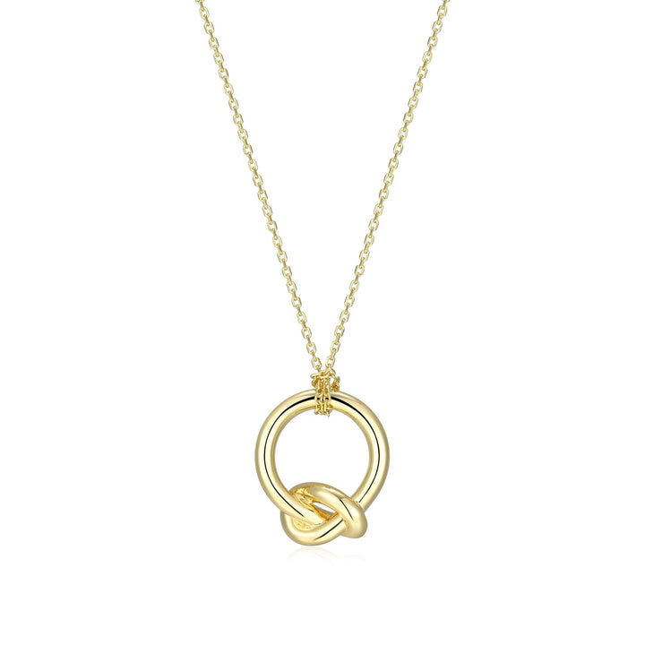 Sterling Silver with 18k Gold Finish - Knot Necklace #13350